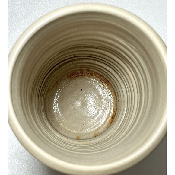 Williamsburg Pottery Vintage 1996 WPF Vase Utensil Holder Blue Flower VA Factory - Picture 3 of 8